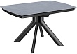стол Атланта-3/Е (керамика) 130х90(+37) (ноги черные) (керамика ARMANI GREY)