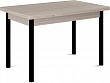 стол Милан-2 EVO 120х80 (+30+30) (ноги №4 металл графит) (лофт)