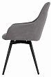 стул Молли нога черная 1F40 (360°)  (Т180 светло-серый)