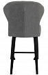 стул Марио ПОЛУБАРНЫЙ-МИНИ нога черная 500 (Т180 светло-серый)