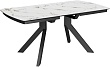 стол Атланта-3/Q (керамика) 130х90(+37) (ноги черные) (керамика CHAMPAGNE)