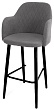 стул Эспрессо-1 барный нога черная 700 (Т180 светло-серый)
