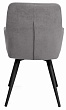 стул Молли нога черная 1F40 (360°)  (Т180 светло-серый)