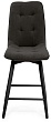 стул Бакарди нога черная полубарная H600 360F47 (Т190 горький шоколад)